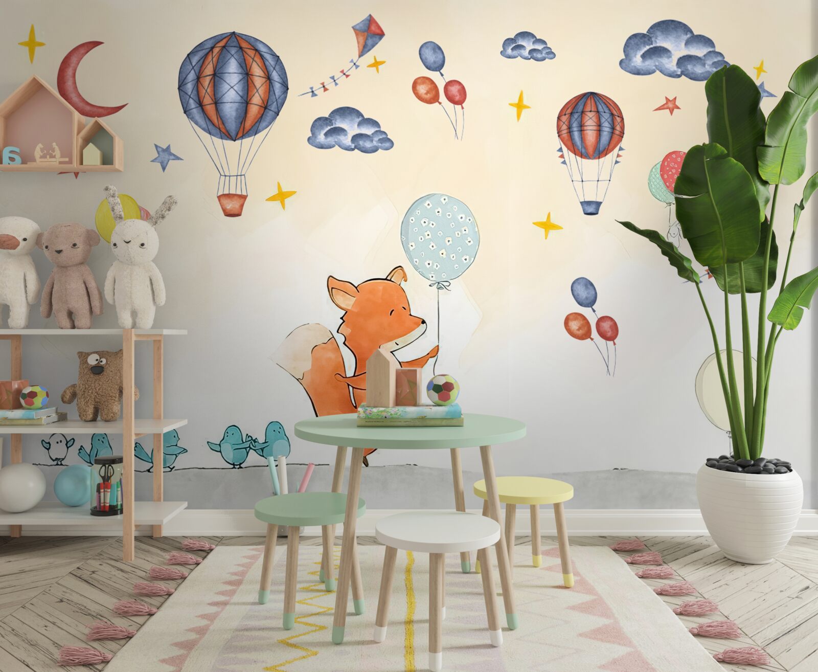 Fototapeta mały lis idzie na imprezę