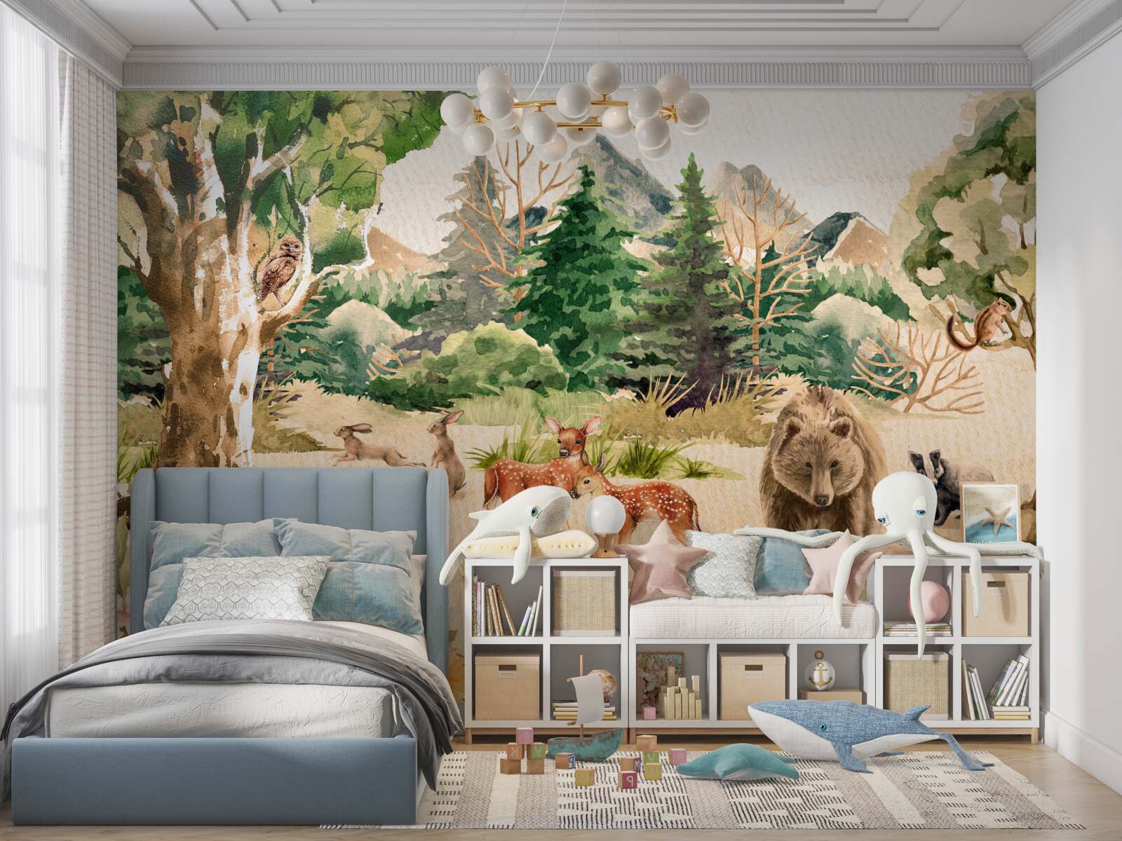 Fototapeta las wiosną i przebudzeniem zwierząt