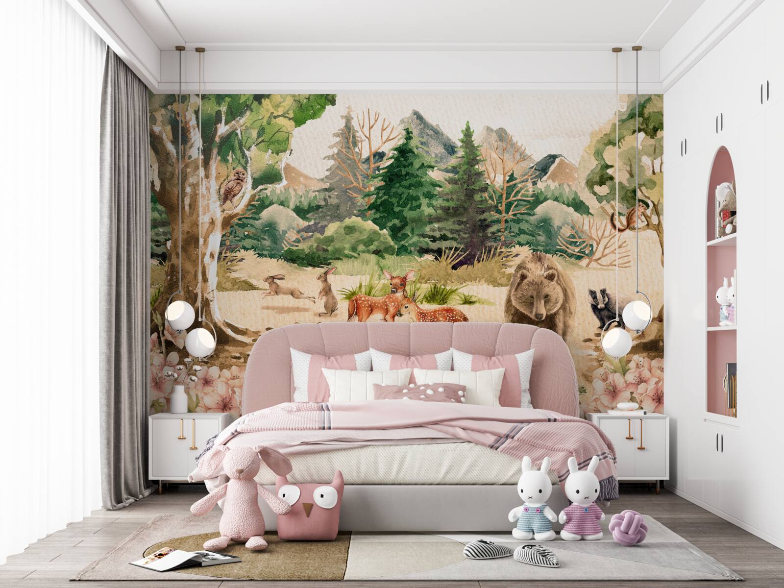 Fototapeta las wiosną i przebudzeniem zwierząt