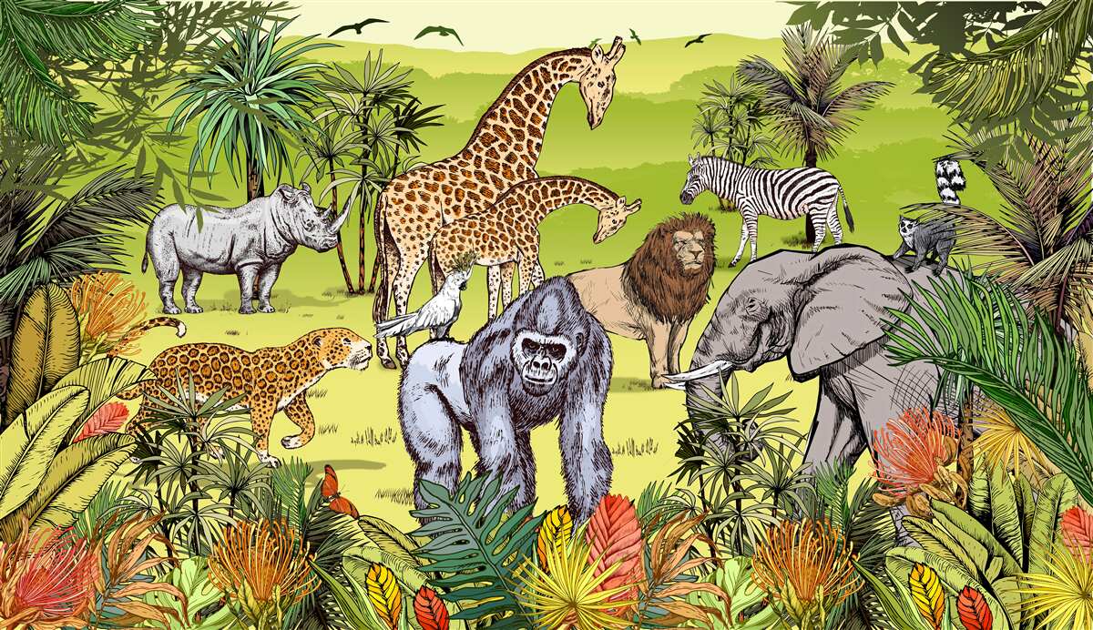 Fototapeta najpotężniejsze stworzenia dżungli