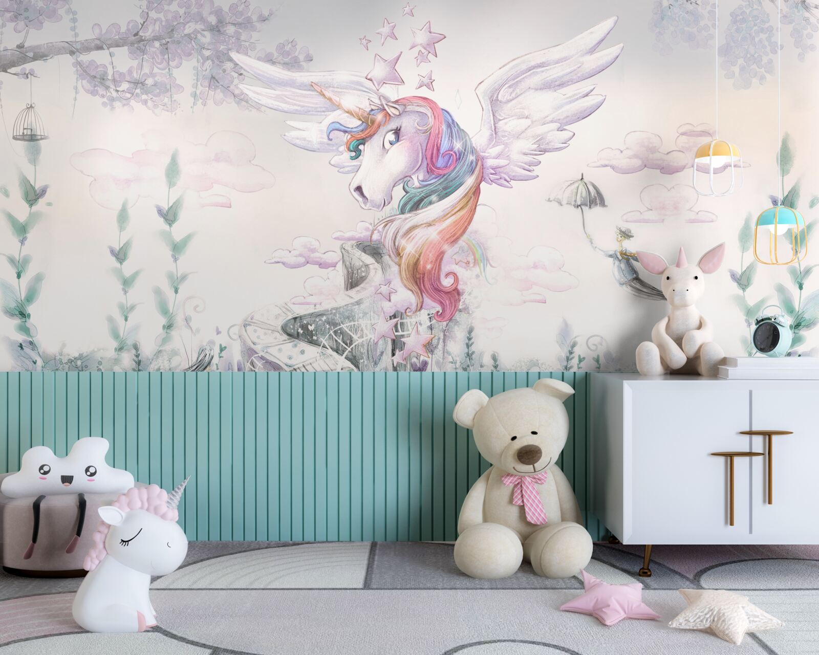 Fototapeta jednorożec opowiada ci słodkie sny