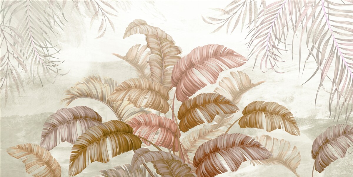 Fototapeta silny tropikalny krzew z liśćmi