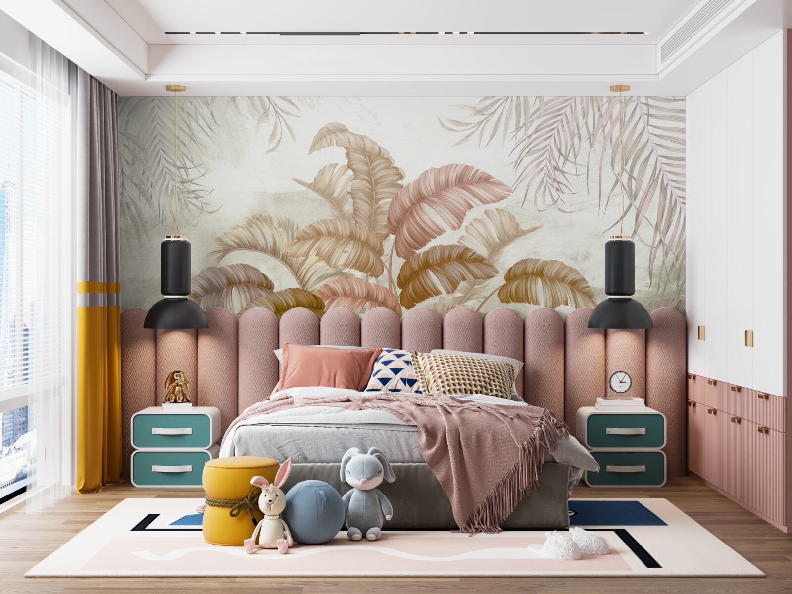 Fototapeta silny tropikalny krzew z liśćmi