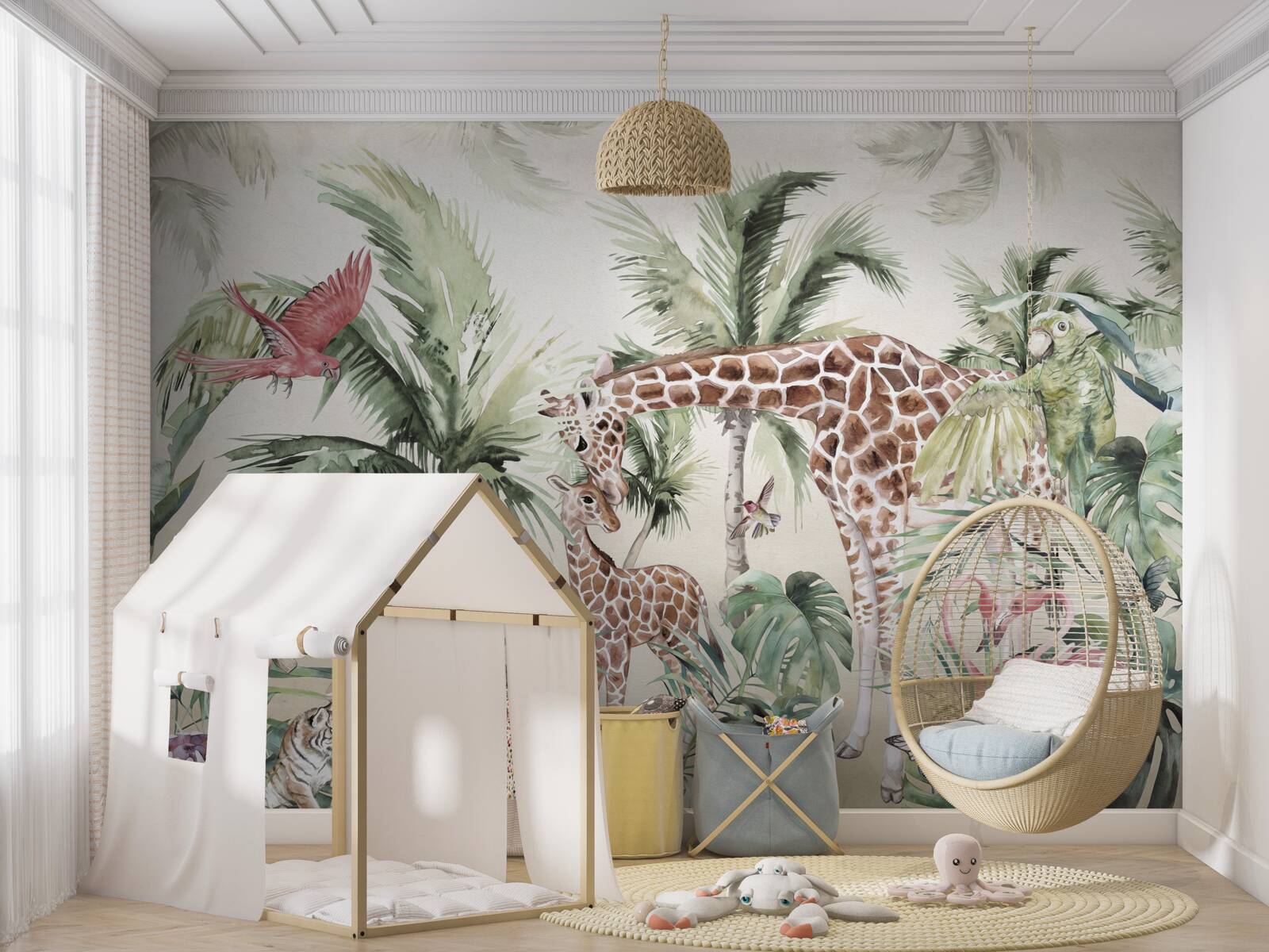 Fototapeta mieszkańcy dżungli z potomstwem