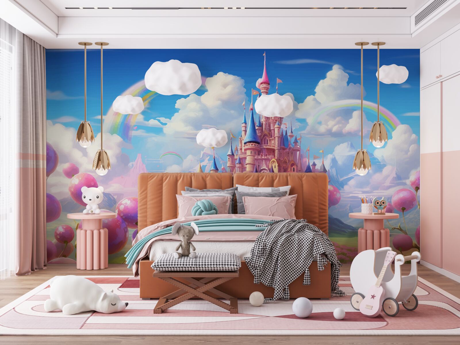 Fototapeta zamek księżniczki z bajki na wyciągnięcie ręki