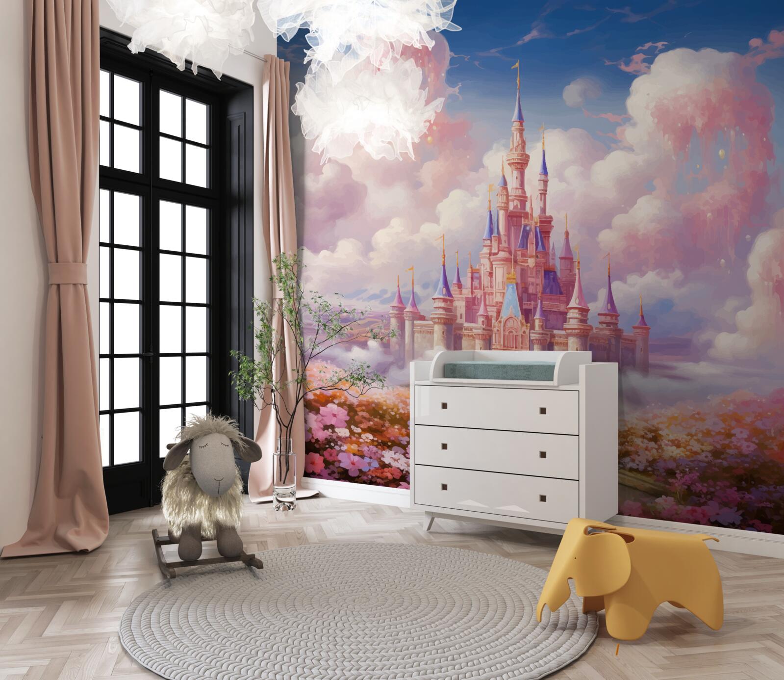 Fototapeta pałac księżniczki wśród chmur