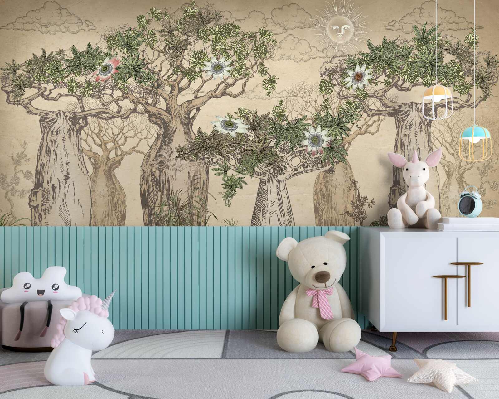 Fototapeta potężne i majestatyczne baobaby