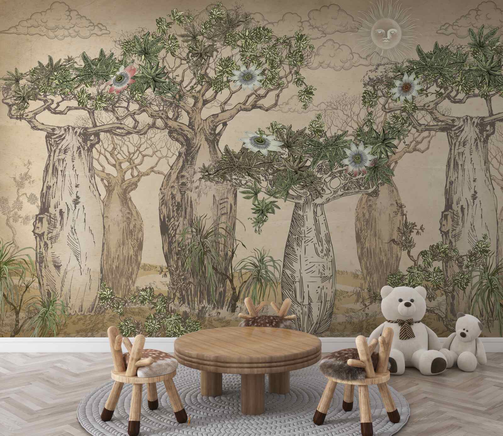 Fototapeta potężne i majestatyczne baobaby