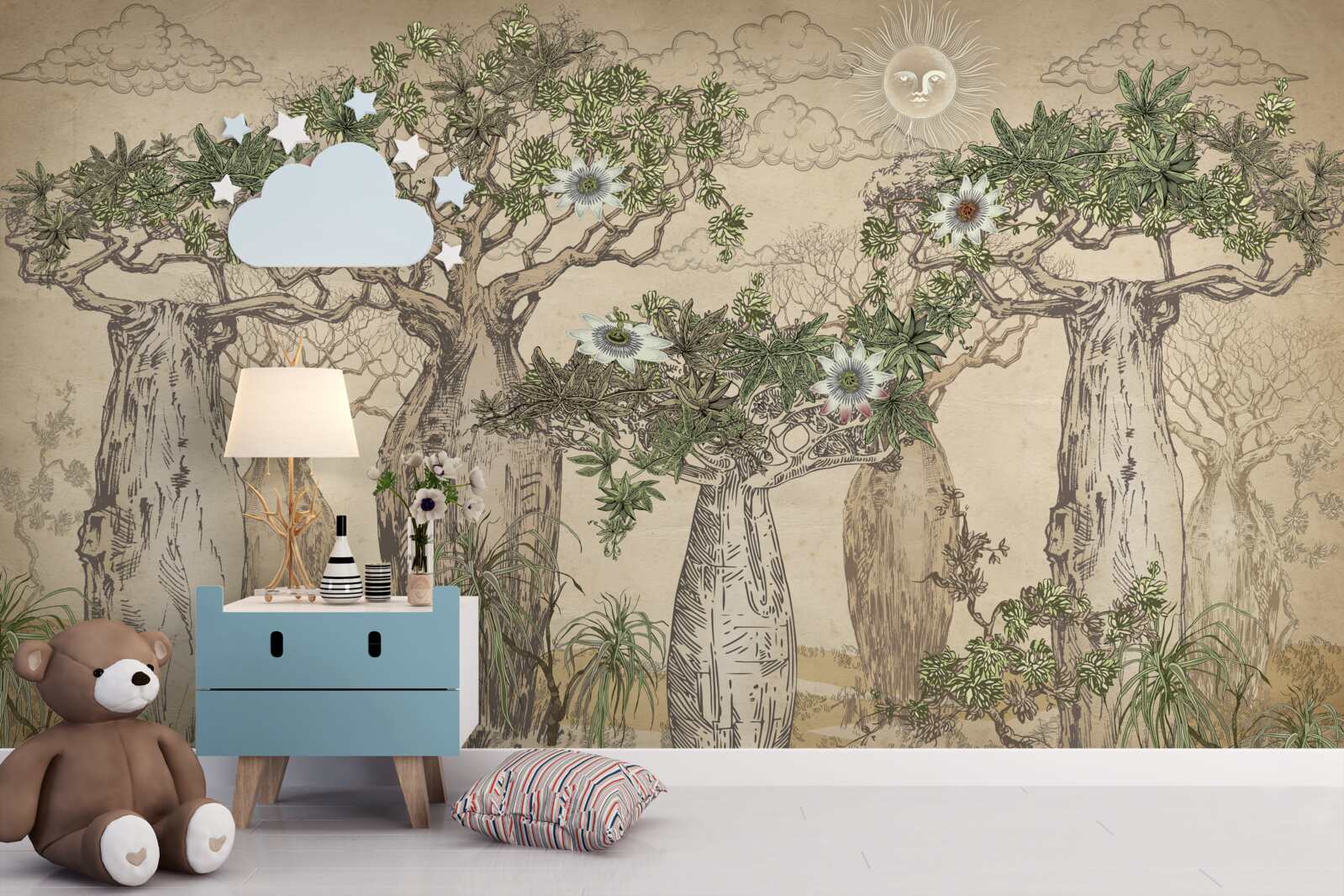 Fototapeta potężne i majestatyczne baobaby