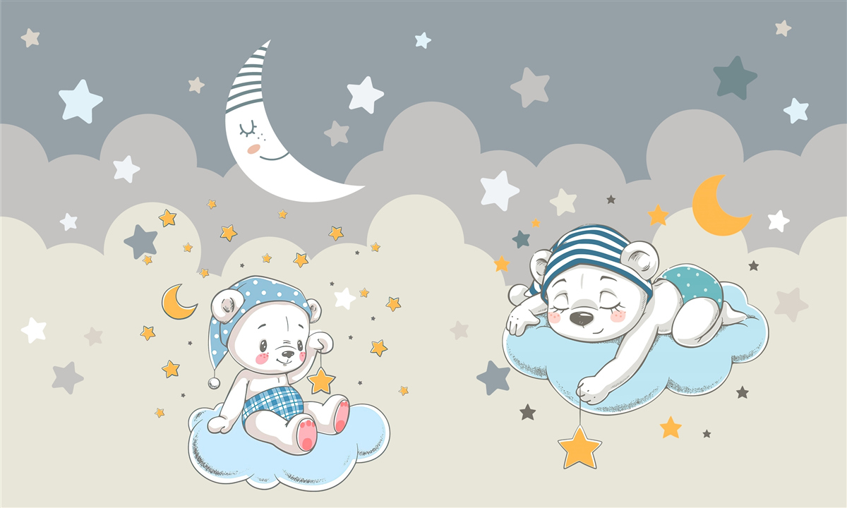 Fototapeta maluchy idą spać