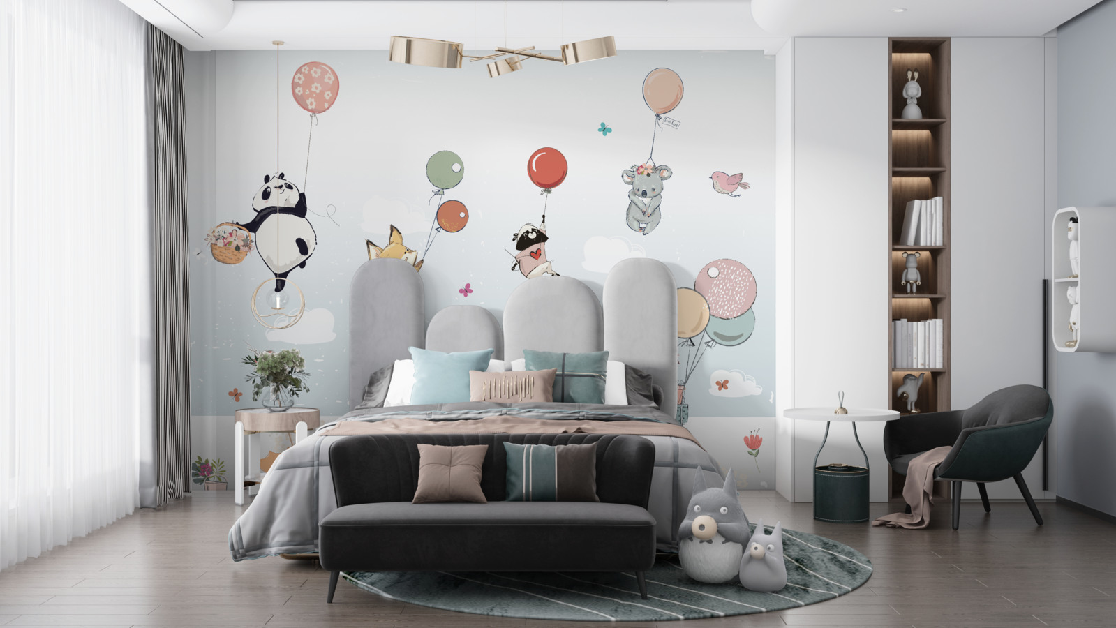 Fototapeta zwierzęta na balonach