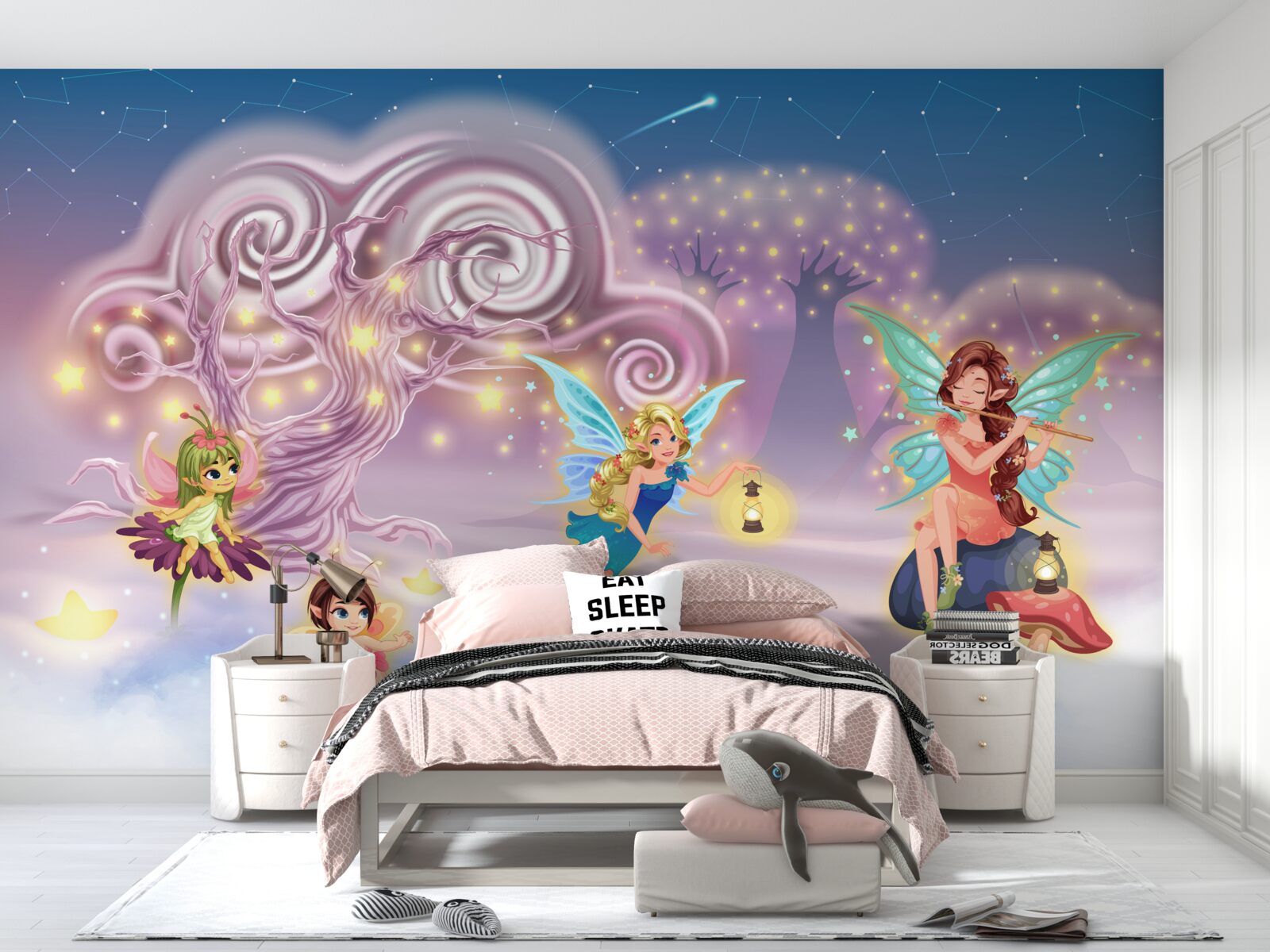 Fototapeta wróżki opowiadają dzieciom bajki za pomocą piosenek