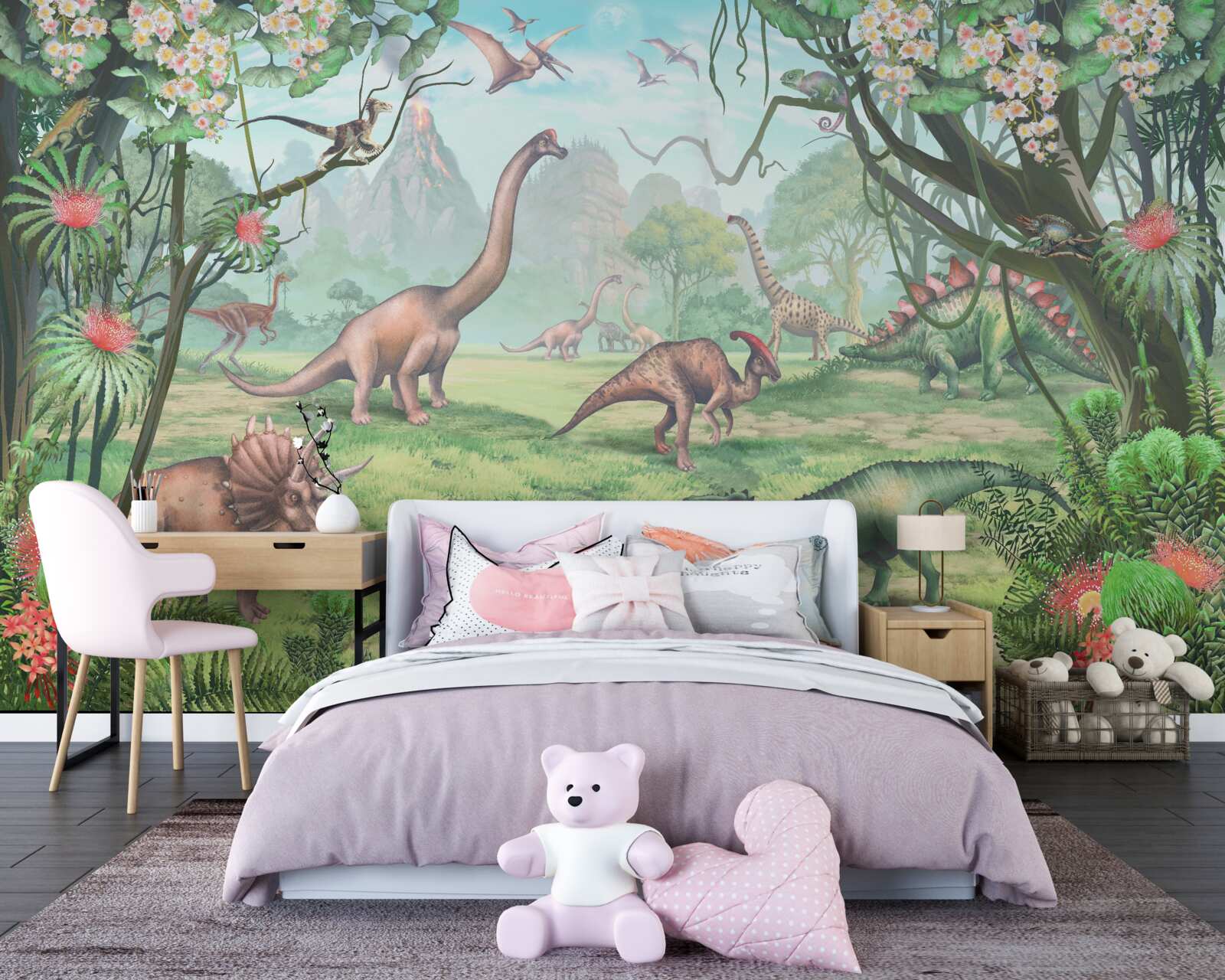 Fototapeta chodzące dinozaury