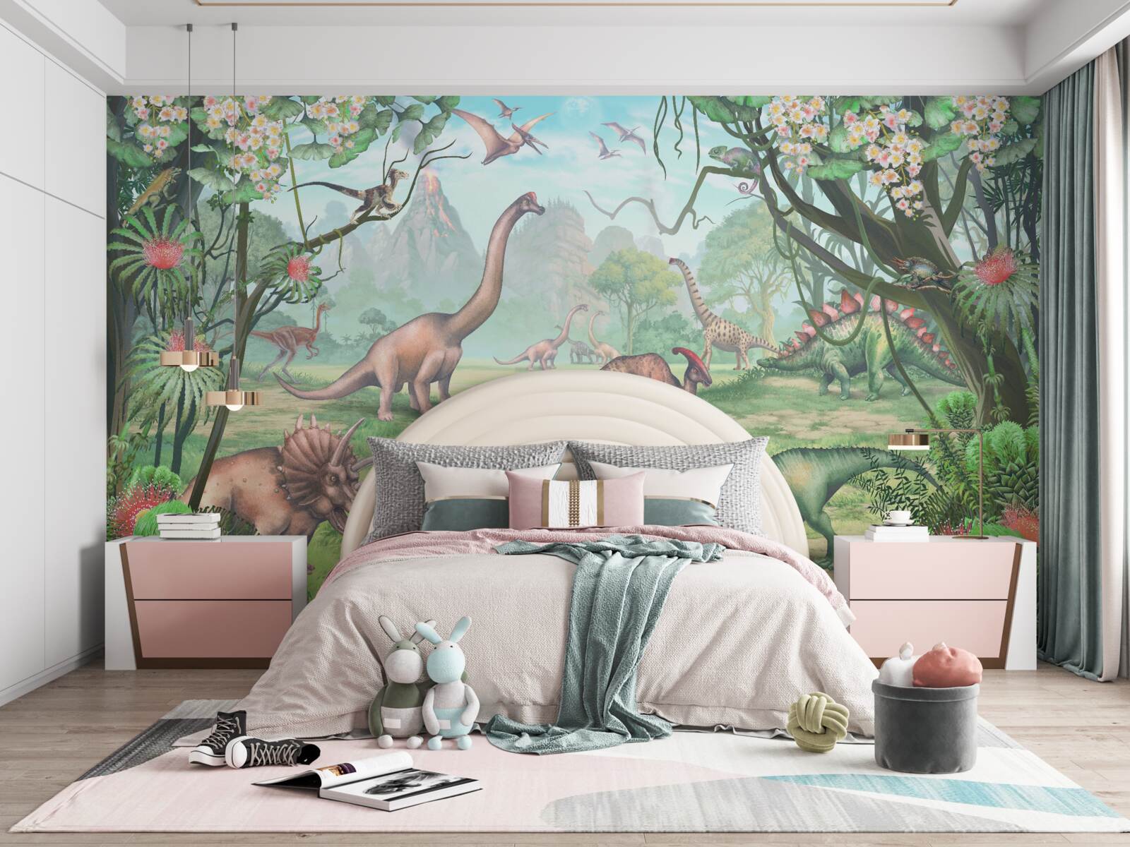 Fototapeta chodzące dinozaury