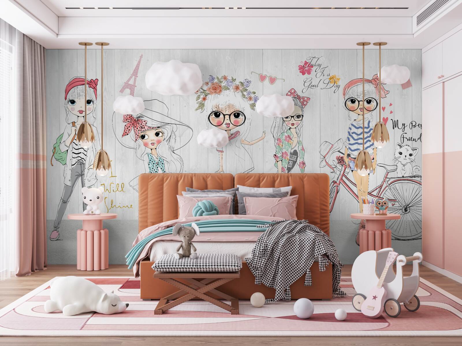 Fototapeta eleganckie i modne dziewczyny