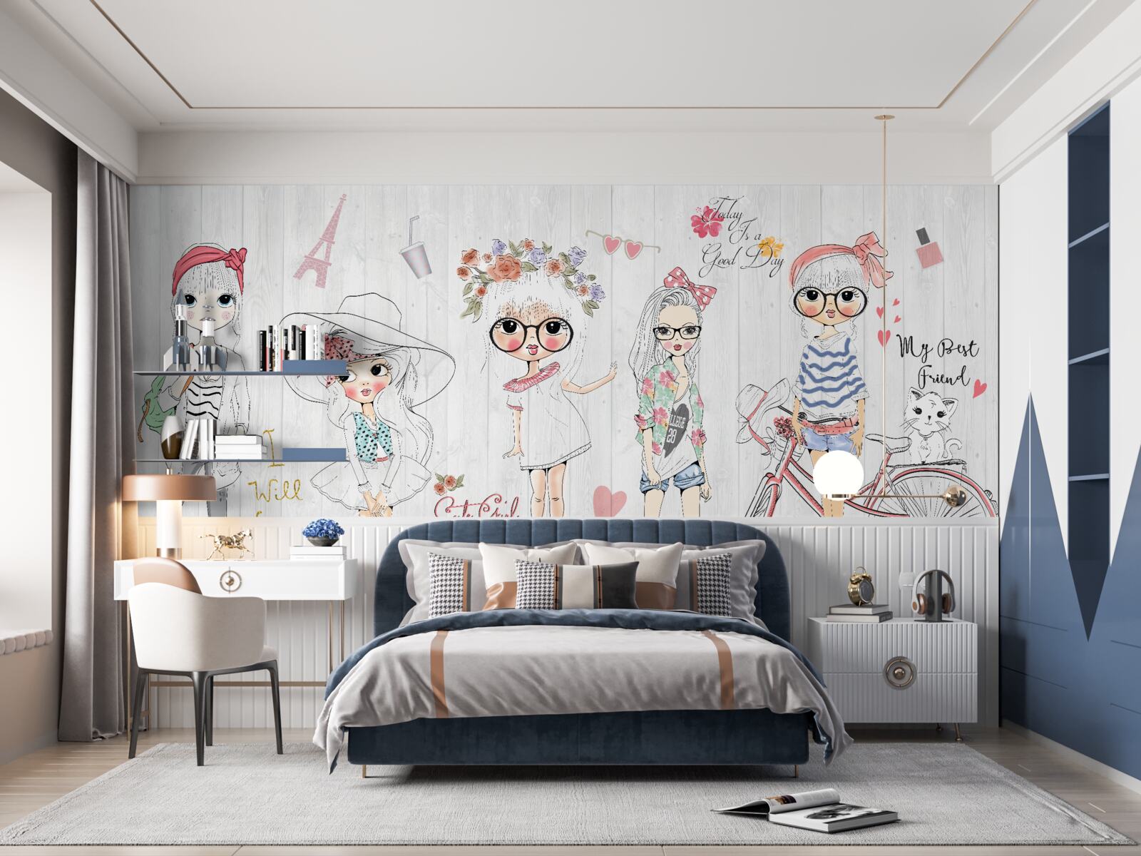 Fototapeta eleganckie i modne dziewczyny