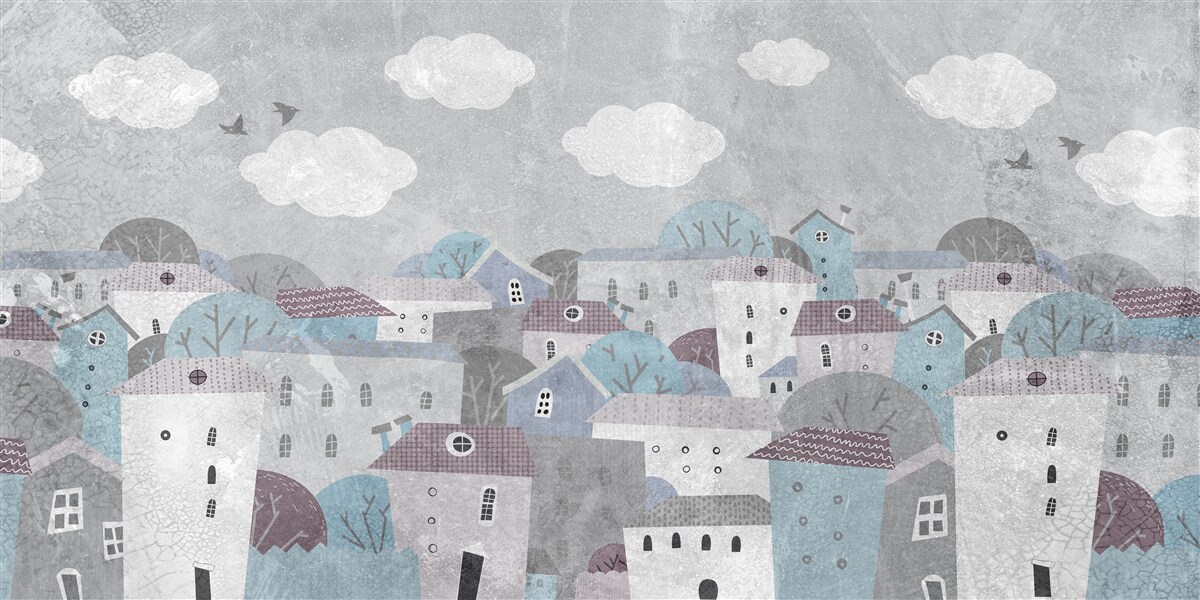 Fototapeta wieczór zapada nad miastem