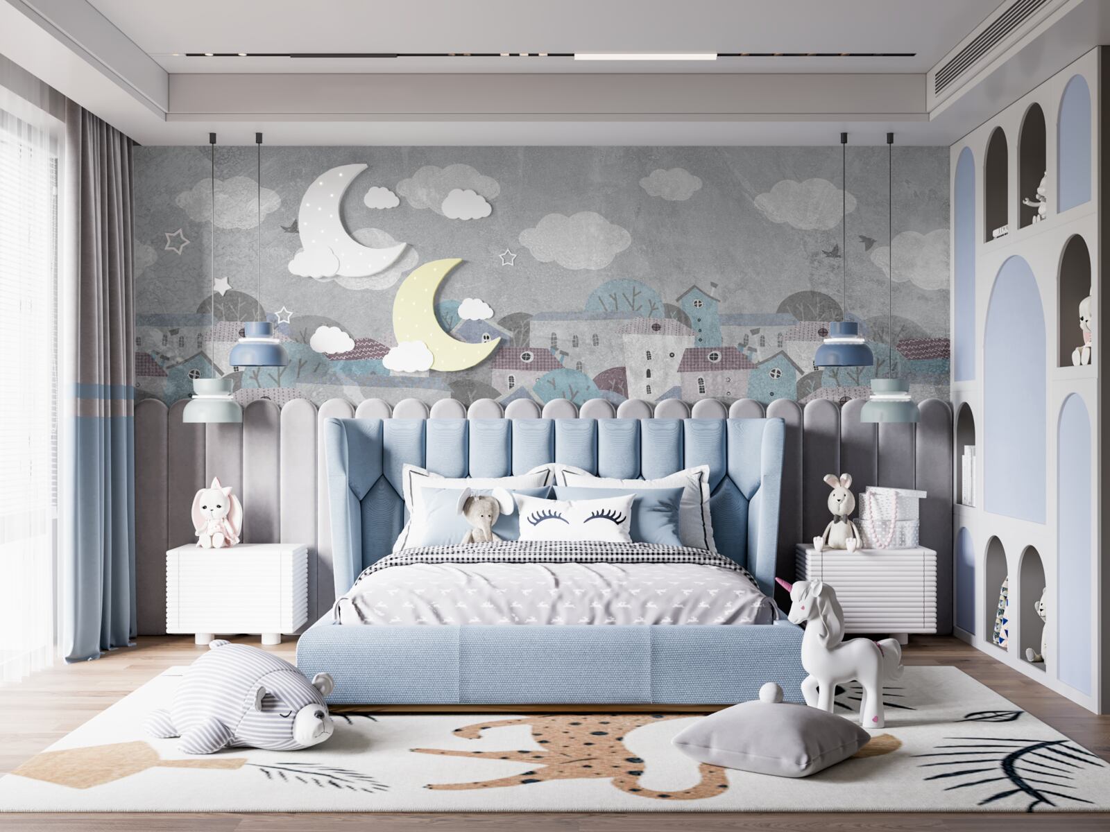 Fototapeta wieczór zapada nad miastem