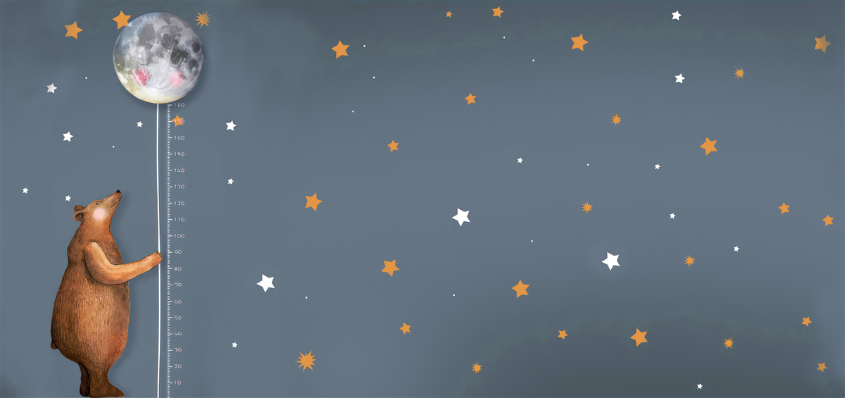 Fototapeta niedźwiedź podnosi księżyc do nieba