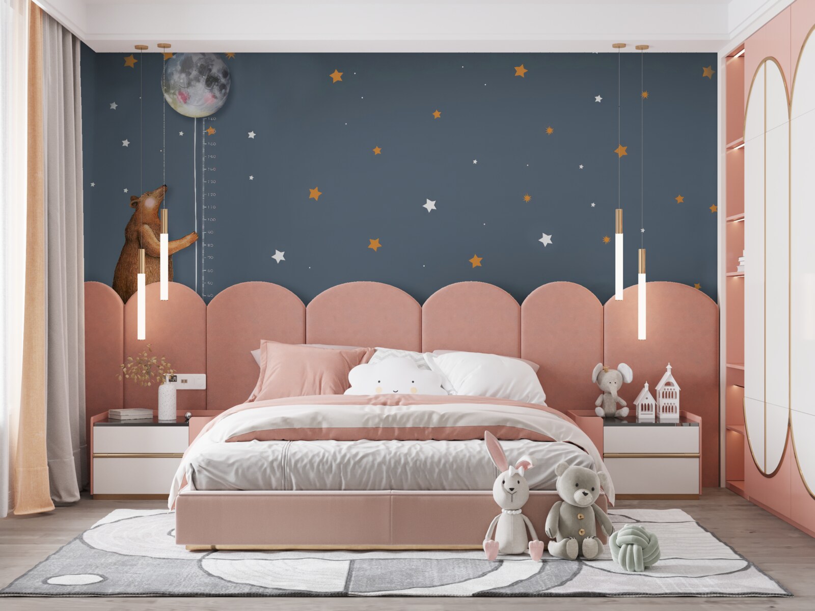 Fototapeta niedźwiedź podnosi księżyc do nieba