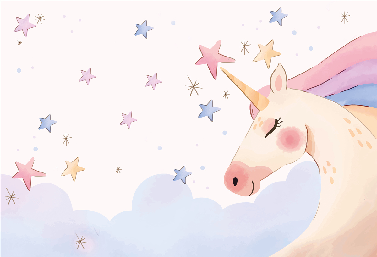 Fototapeta uroczy różowy jednorożec