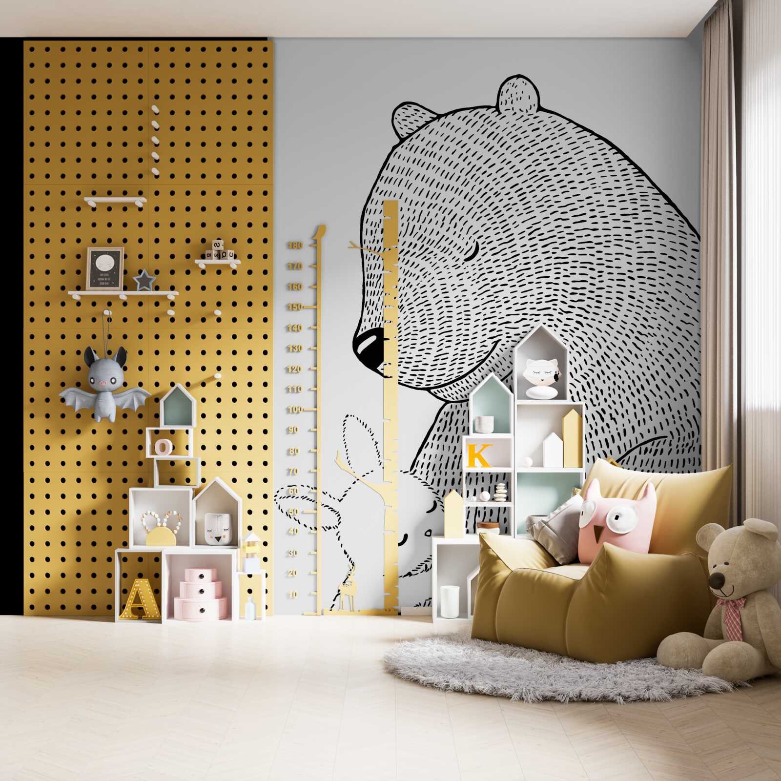 Fototapeta króliczek i niedźwiedź