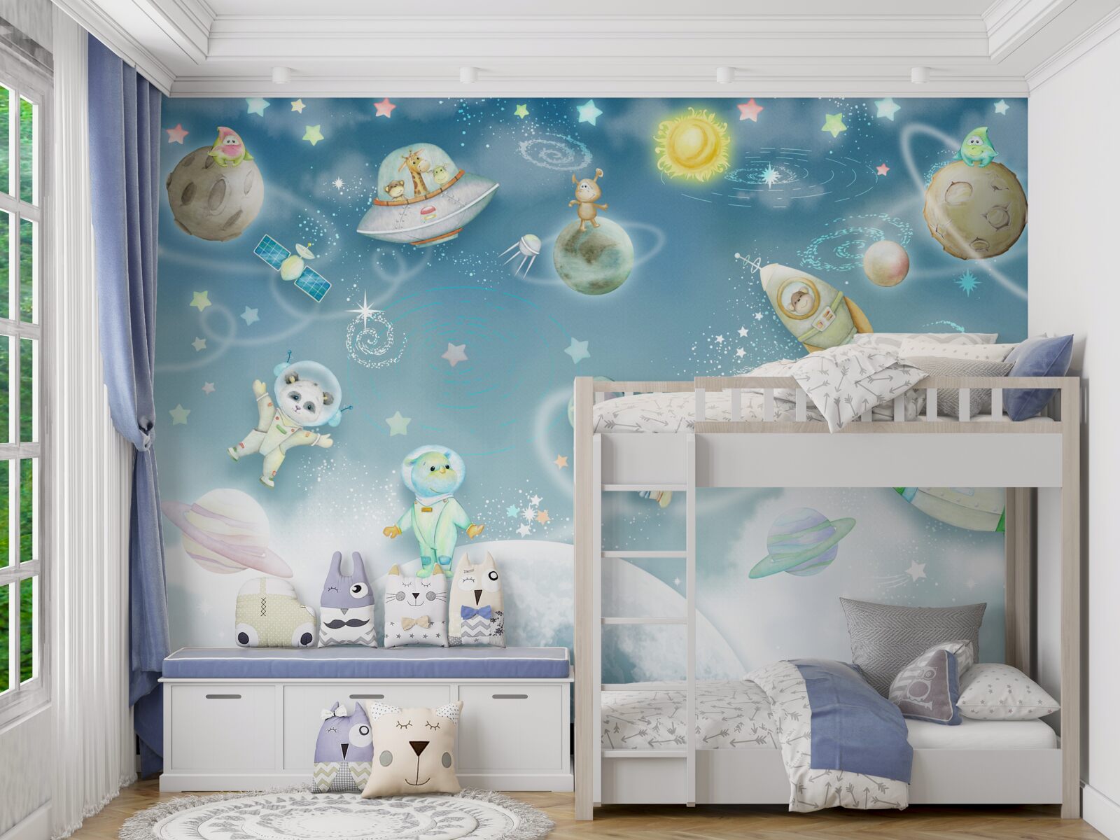 Fototapeta zwierzęta badają przestrzeń kosmiczną