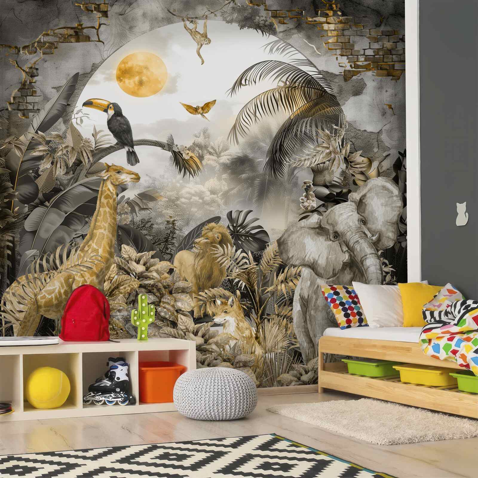 Fototapeta w afryce zwierzęta oglądają zachód słońca