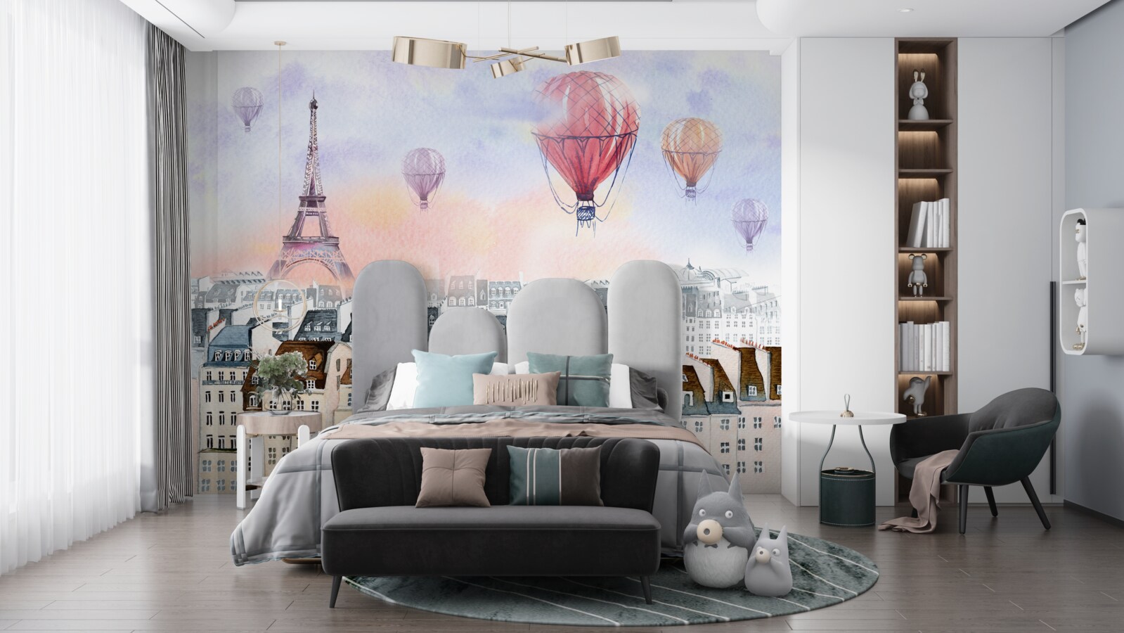 Fototapeta wieża eiffla i paryskie budynki