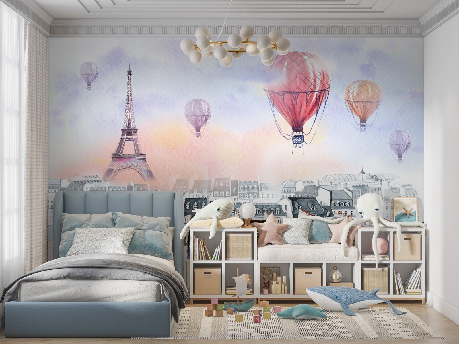 Fototapeta wieża eiffla i paryskie budynki