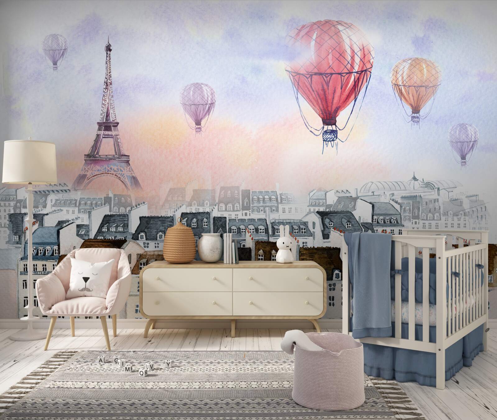 Fototapeta wieża eiffla i paryskie budynki