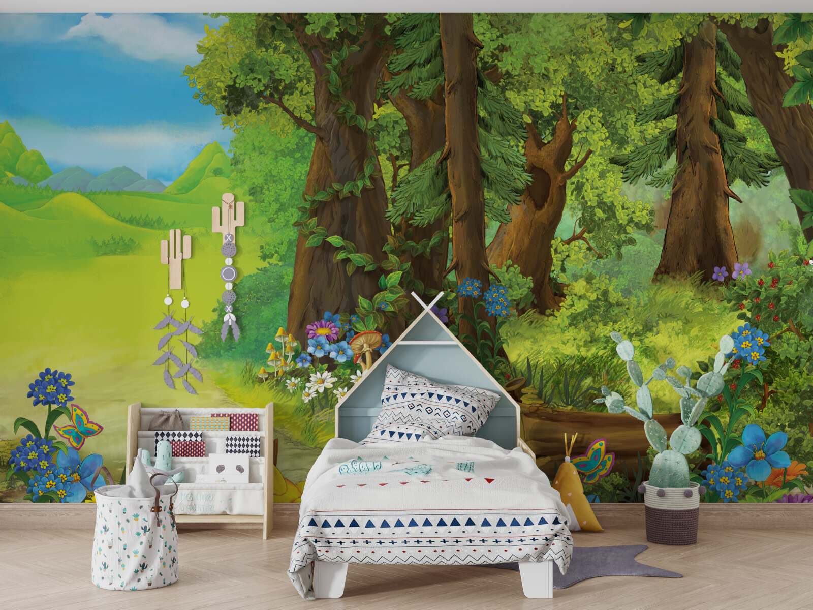 Fototapeta magiczny zielony letni las