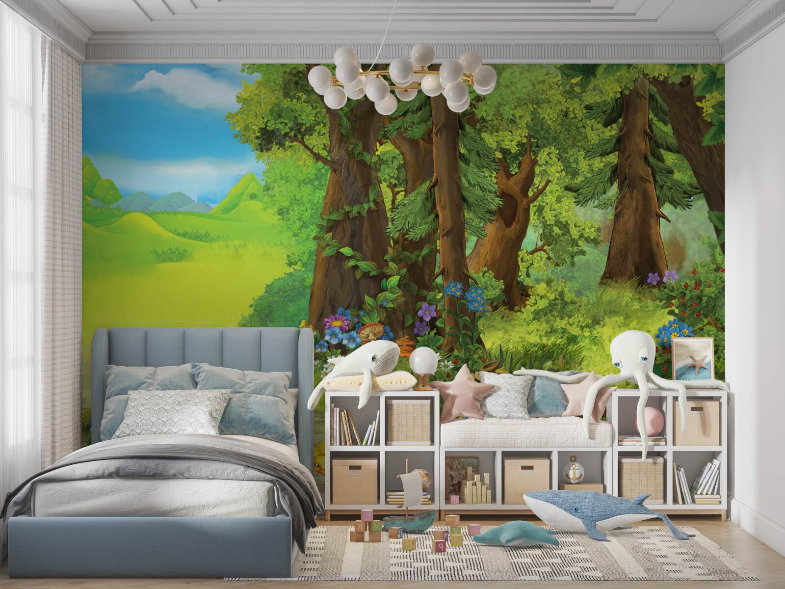 Fototapeta magiczny zielony letni las