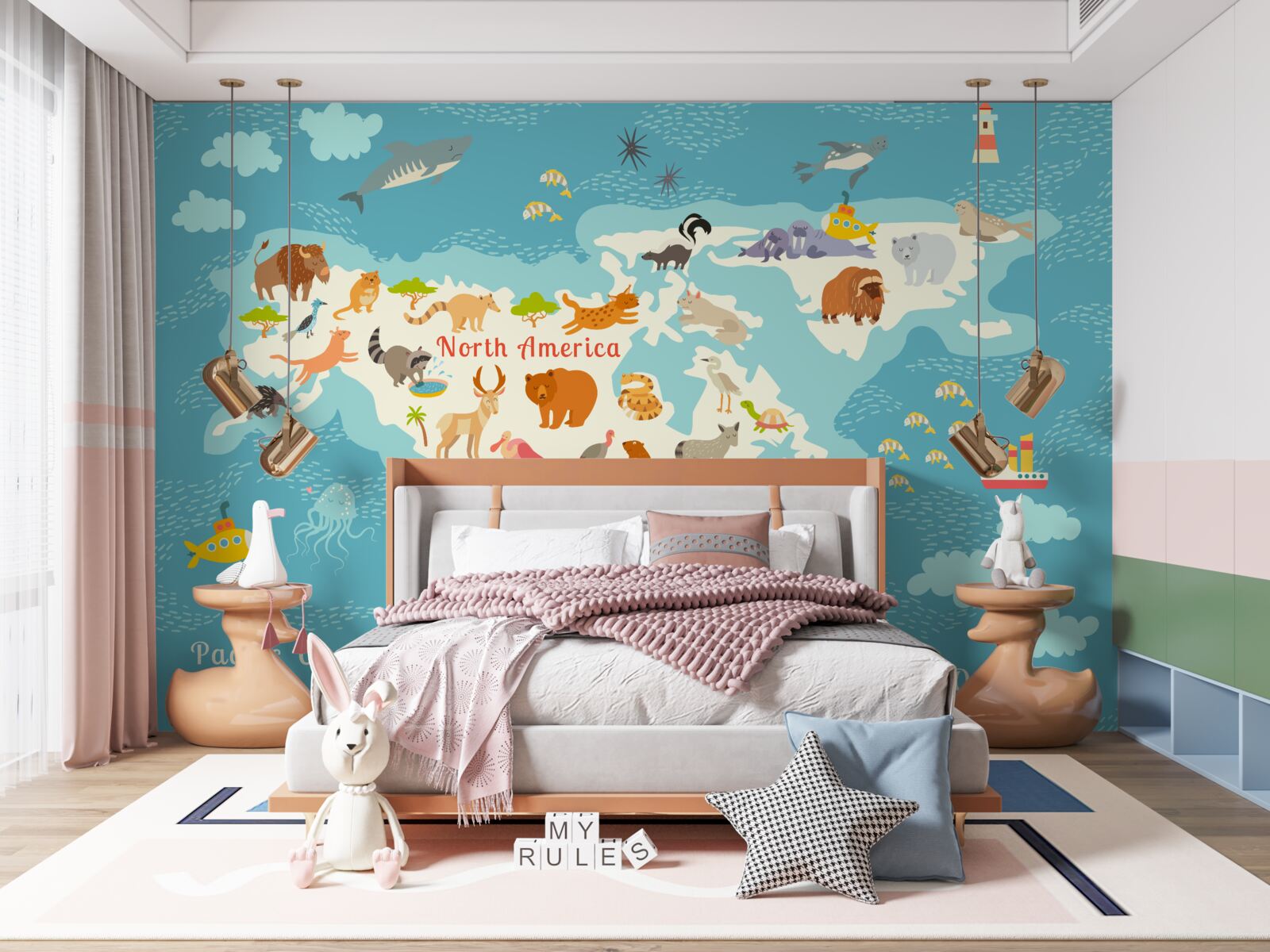 Fototapeta mapa ludzi w ameryce północnej