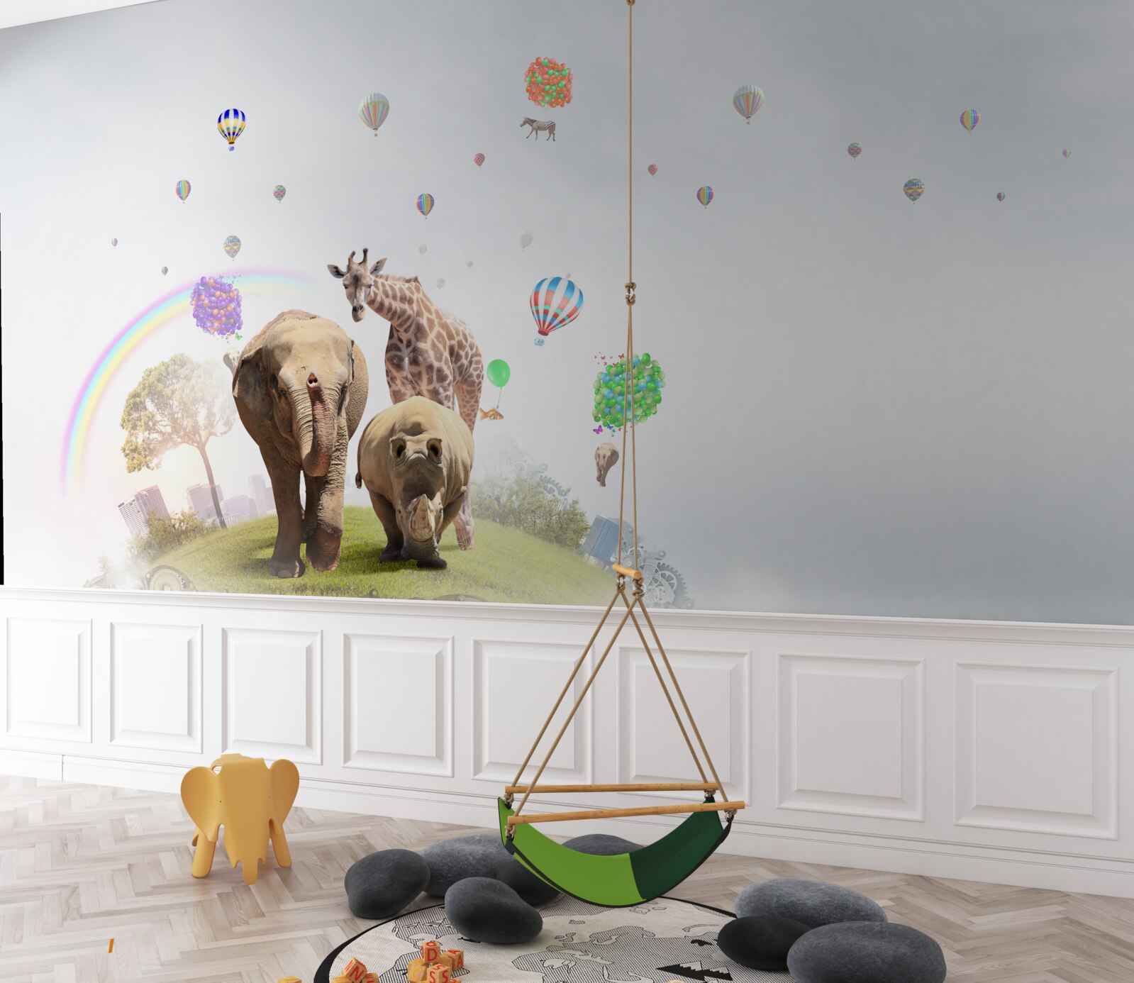 Fototapeta tęcza i ludzie afryki