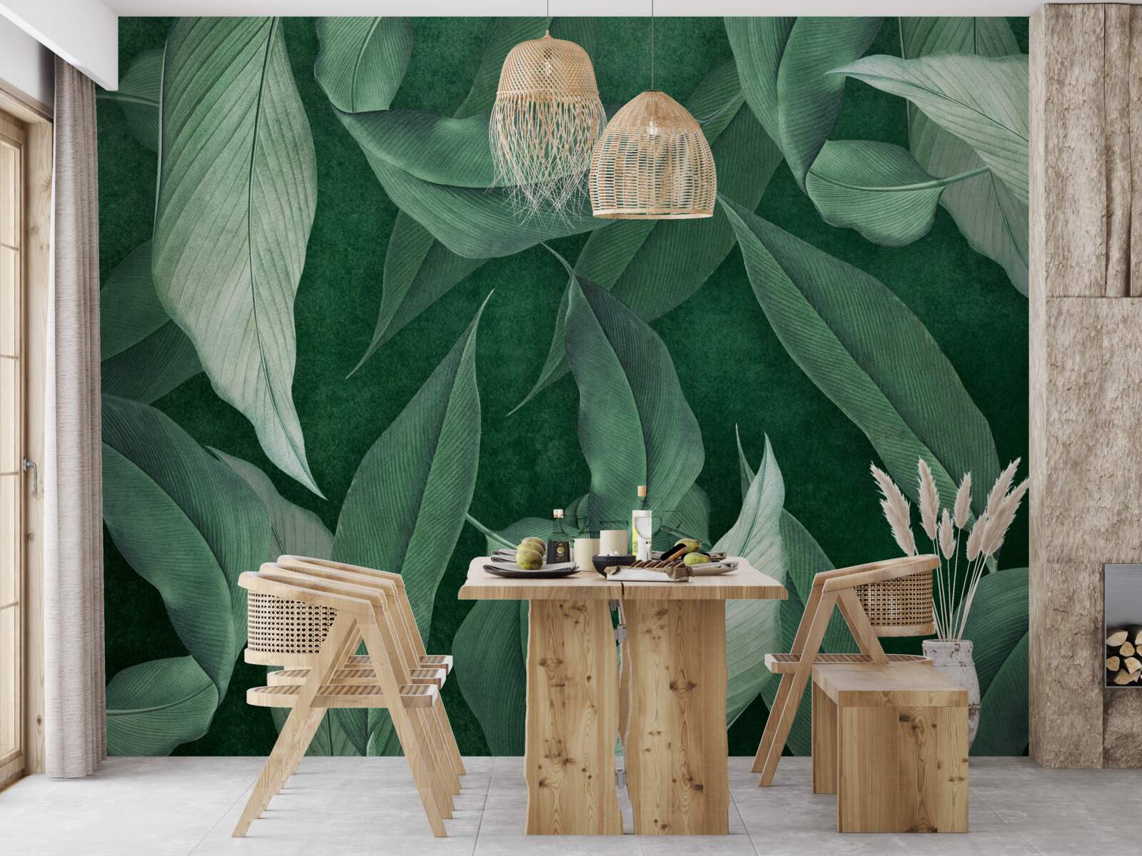 Fototapeta liście paproci są zielone