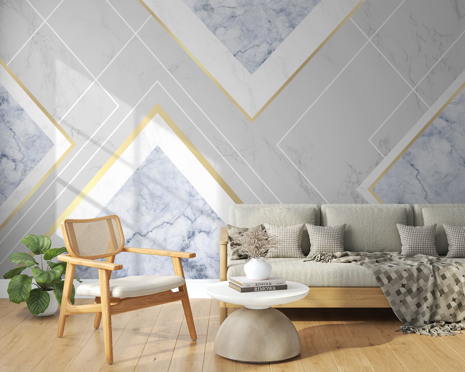 Fototapeta geometrycznie poprawne wzory na marmurowej powierzchni