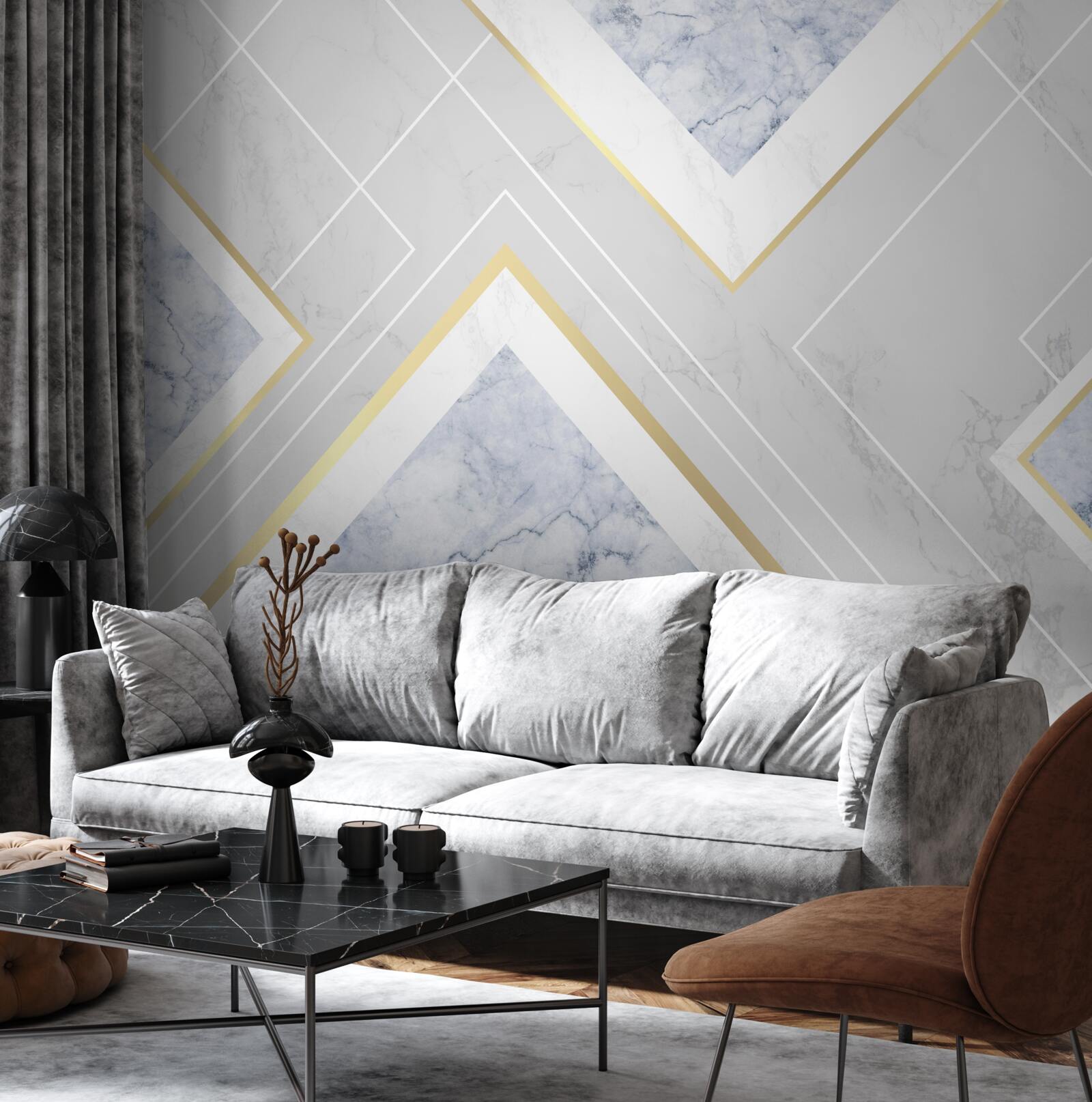 Fototapeta geometrycznie poprawne wzory na marmurowej powierzchni