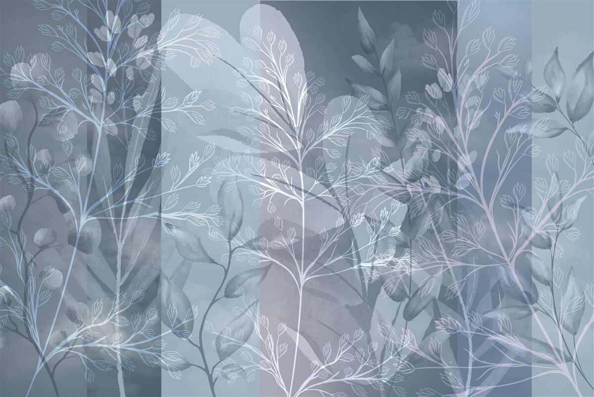 Fototapeta krzewy owiane mgłą w lesie