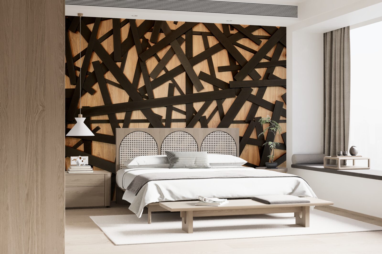 Fototapeta proste gałęzie na pniu