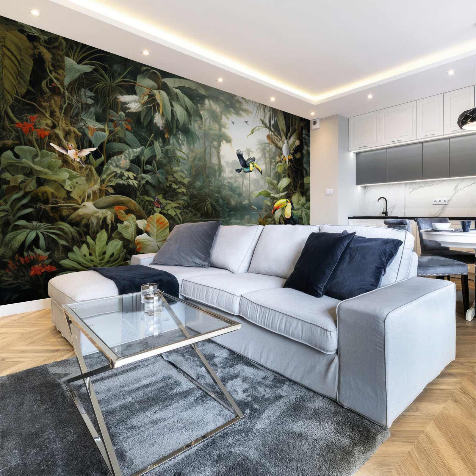 Fototapeta tropikalny zarośla w pobliżu stawu