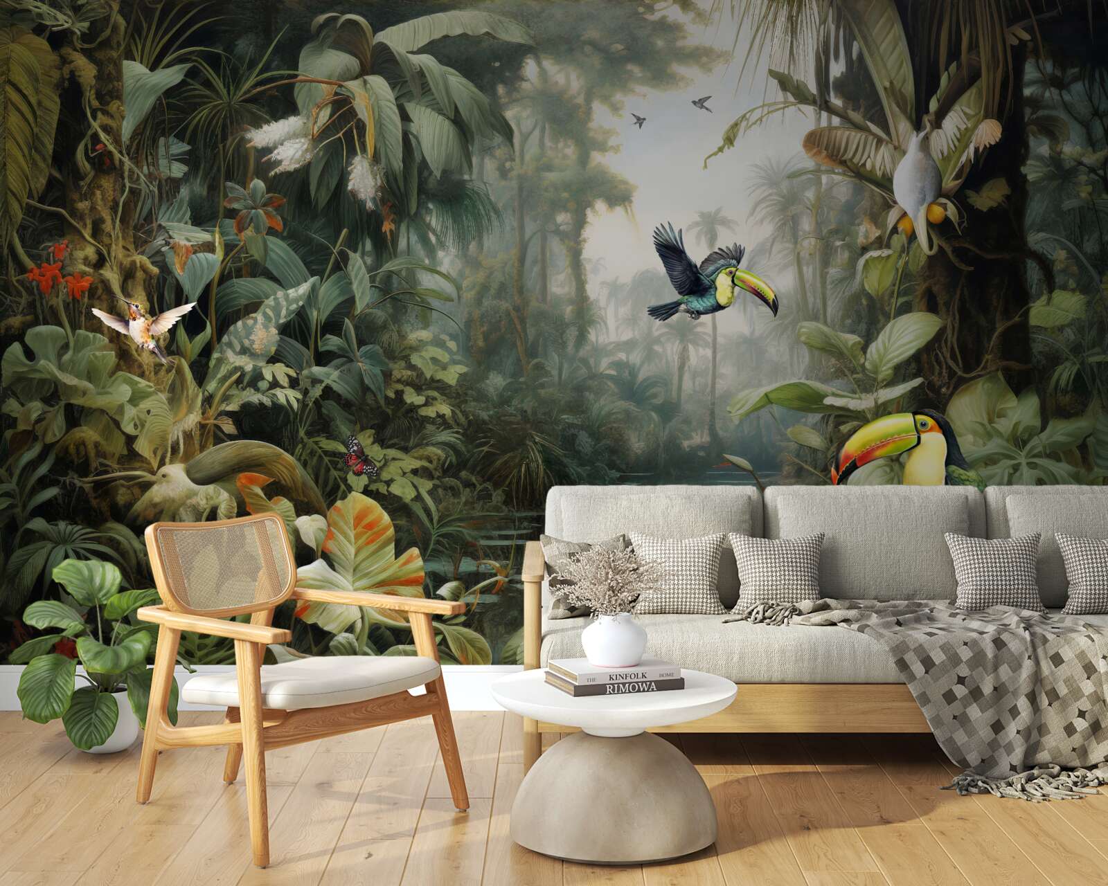 Fototapeta tropikalny zarośla w pobliżu stawu