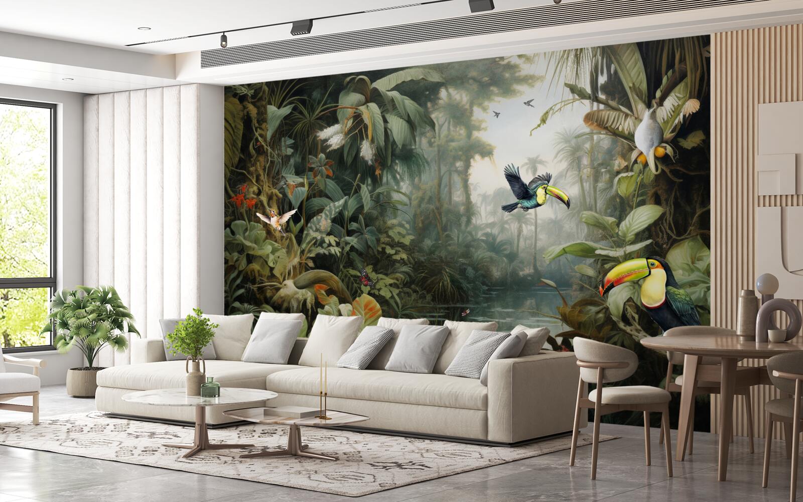 Fototapeta tropikalny zarośla w pobliżu stawu