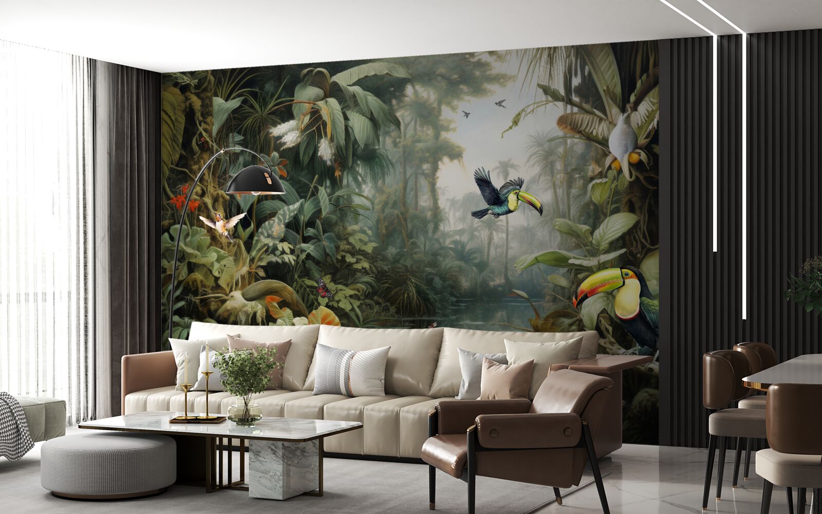 Fototapeta tropikalny zarośla w pobliżu stawu