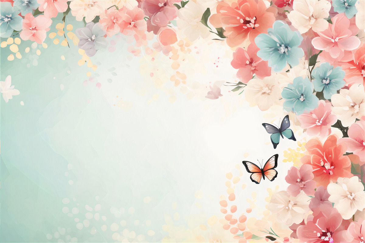 Fototapeta pełen wdzięku kompozycje kwiatowe i ćmy