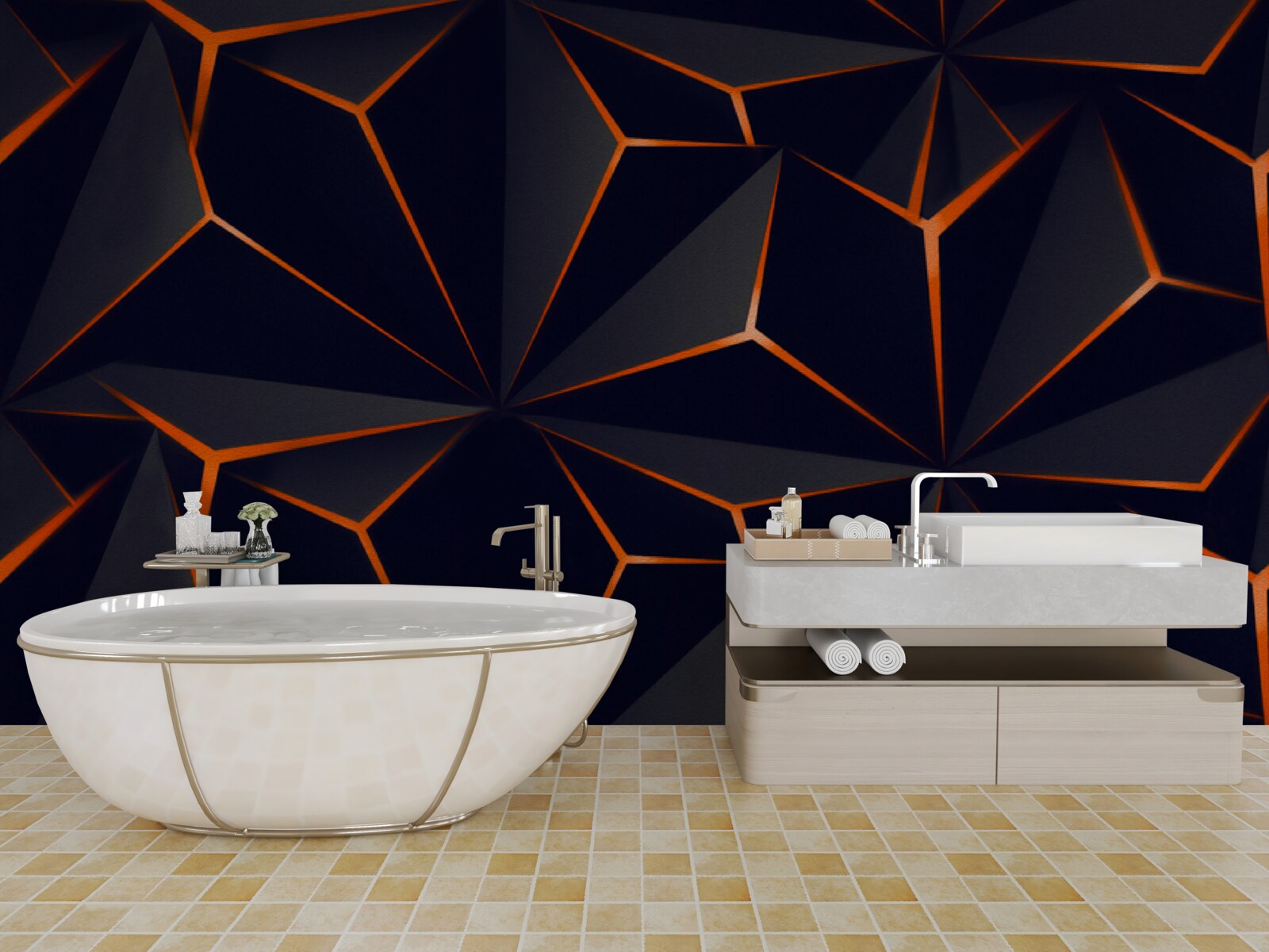 Fototapeta piramidy są czarne z czerwonymi krawędziami