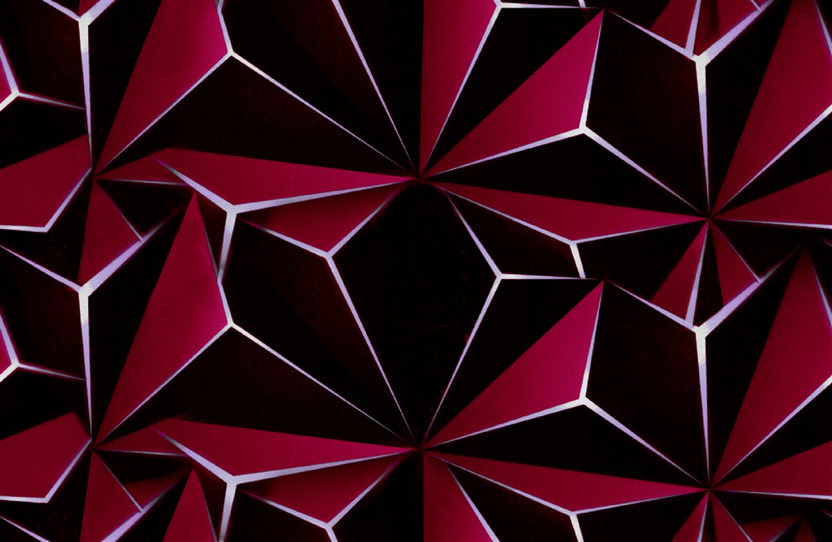 Fototapeta burgundowe trójwymiarowe piramidy