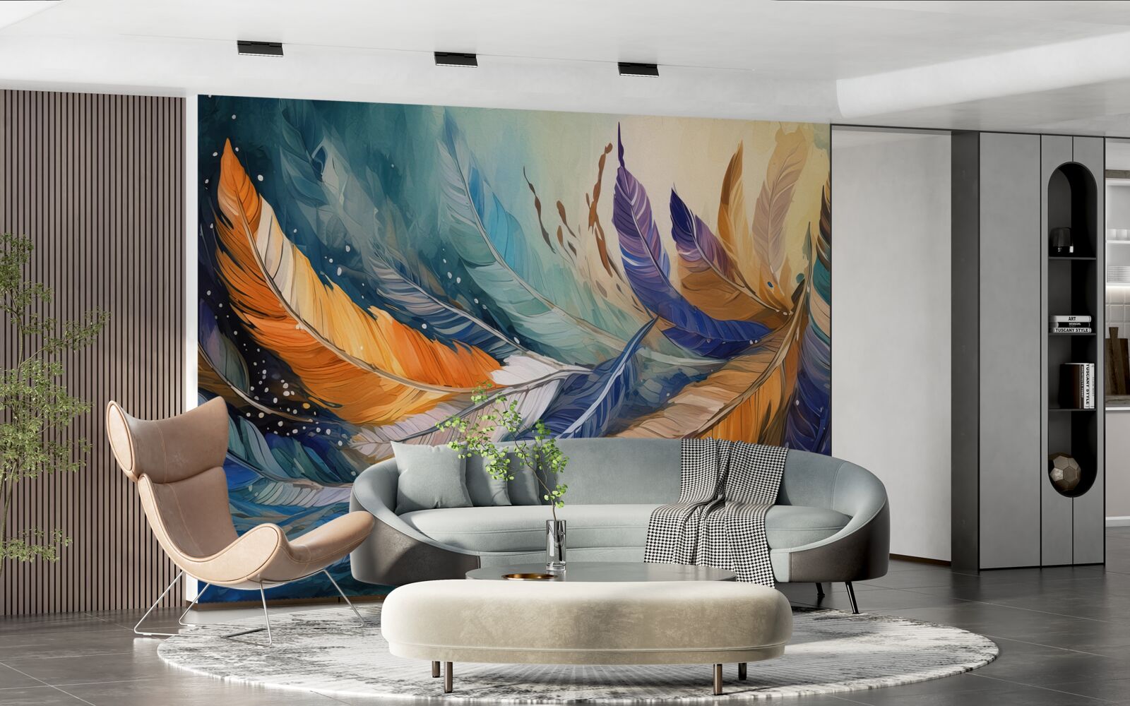 Fototapeta jasne jesienne liście tańczą na wietrze