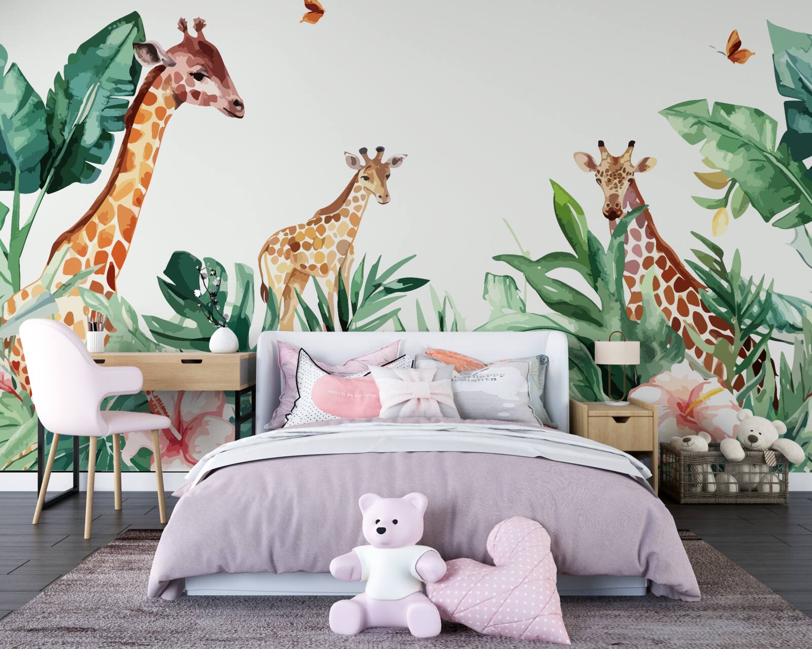 Fototapeta Żyrafa spaceruje po dżungli