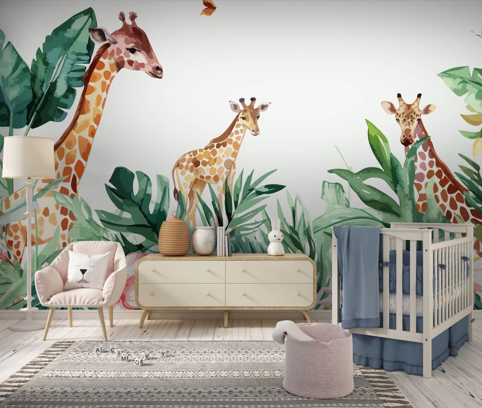 Fototapeta Żyrafa spaceruje po dżungli